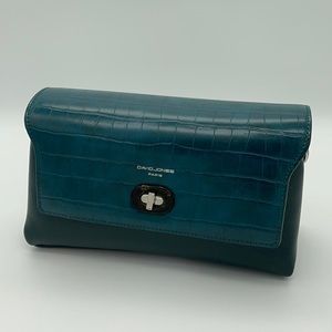 David Jones Paris NWT Faux Leather embossed Crossbody Bag